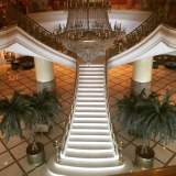 Grand staircase at the lobby of the Hilton